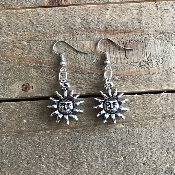 handmade Jewelry - 3 for $25 Handmade Silver Dangle Sun Earrings